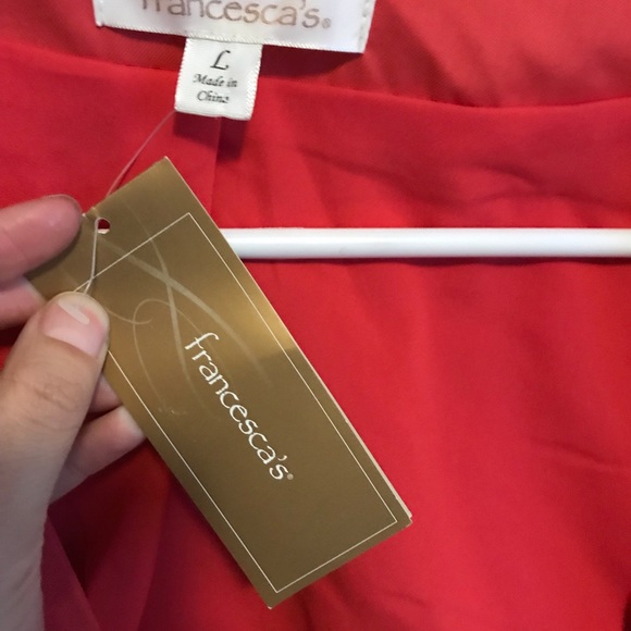 NWT Francescas Collections Orange Coat - Picture 2 of 4